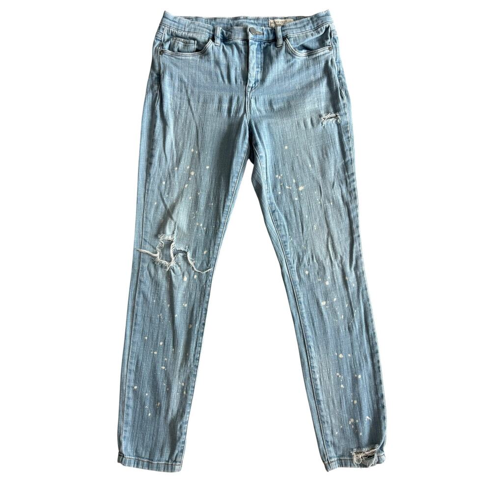 BLANC NYC SPLATTERED BLEACH SKINNY JEANS COTTON BLEND SIZE 30
